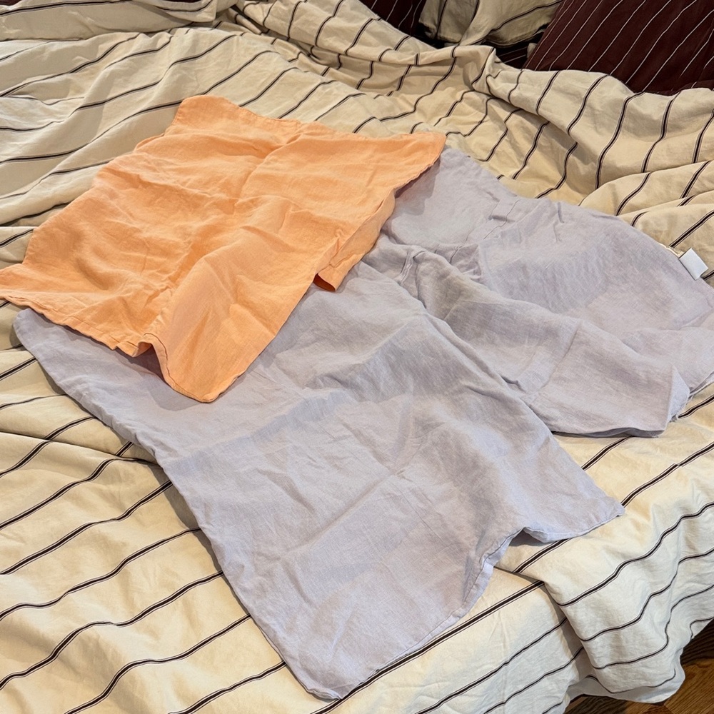 2 standard size linen pillowcases by Dazed But Amazed lavender only